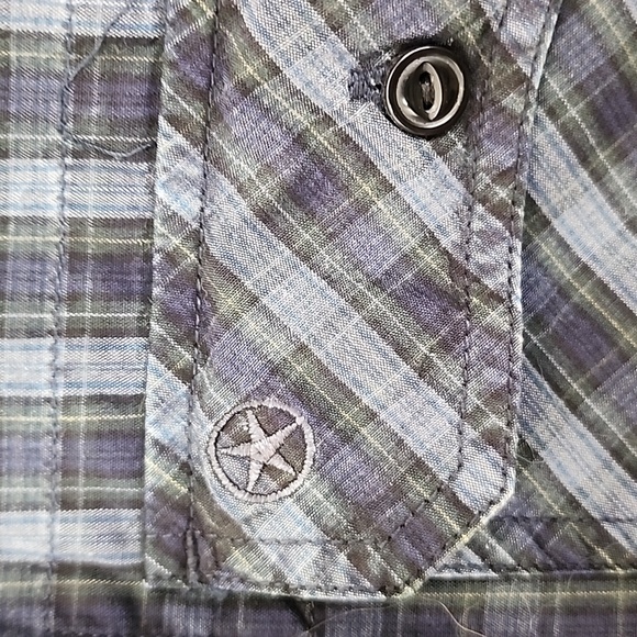 Converse One Star Skater Long Sleeve Button Down Shirt Mens XL Navy/Green/Black - Picture 3 of 7